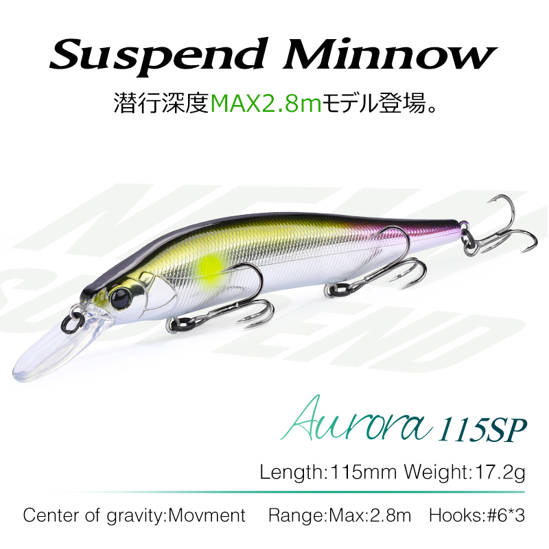 TSURINOYA 115mm 17.2g Suspendi - Fishing Lure Jerkbait review and price